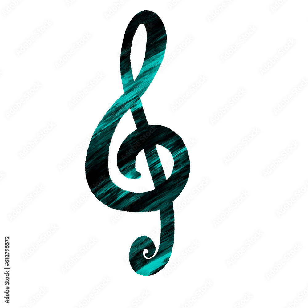 Treble Clef music note lined design Treble Clef music note lined design
