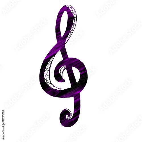 Treble Clef music note lined design