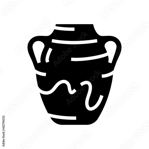 pottery human evolution glyph icon vector. pottery human evolution sign. isolated symbol illustration