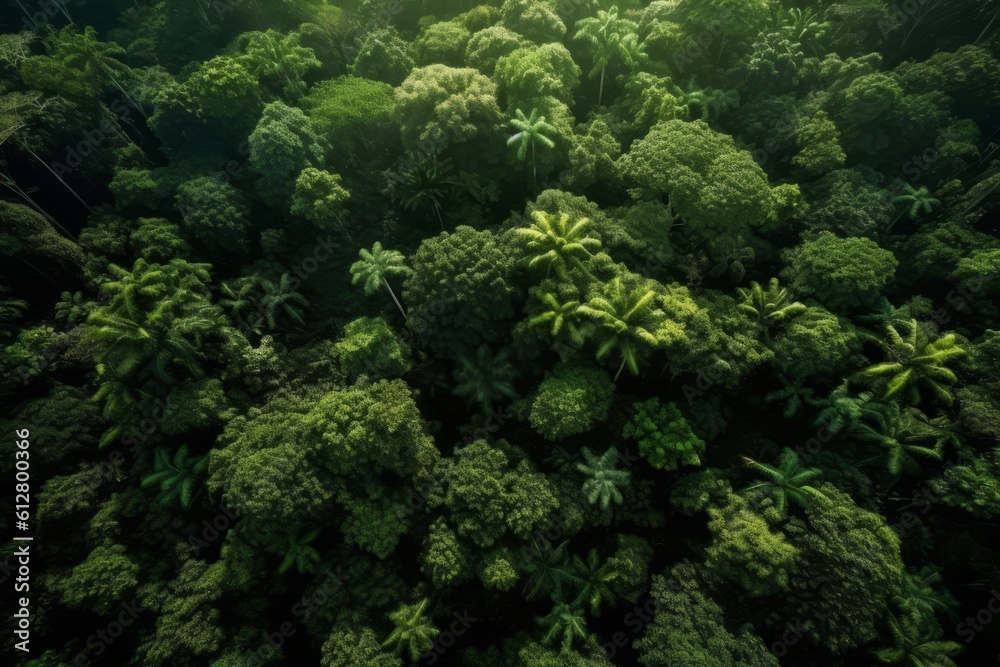 An awe-inspiring aerial image capturing the vastness of the Amazon rainforest canopy, showcasing the dense green foliage and the unique ecosystem below. Generative AI An awe-inspiring aerial image capturing the vastness of the Amazon rainforest canopy, showcasing the dense green foliage and the unique ecosystem below. Generative AI