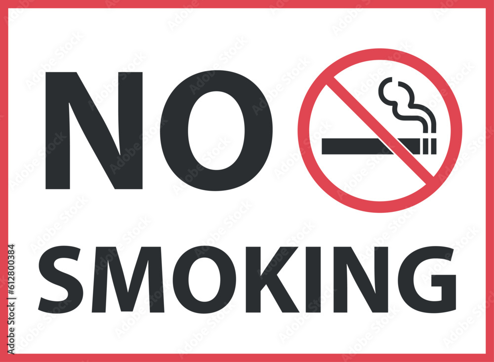 No smoking cigarette sign, smoking is prohibited