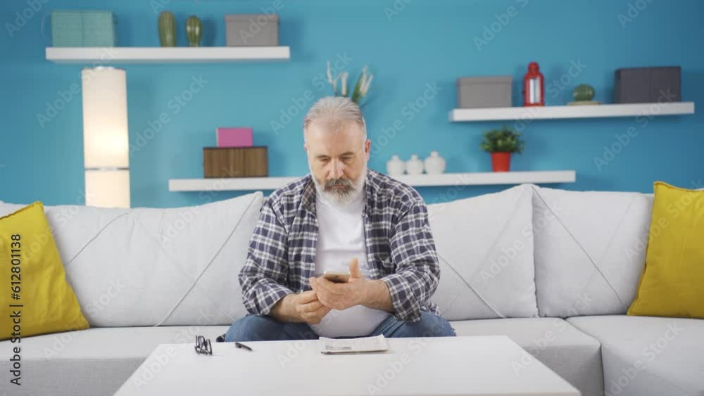 The man who got bad news on the phone. The man who got bad news on the phone.