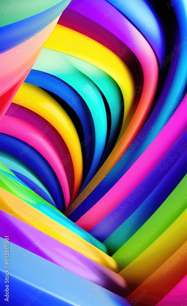 Obraz premium Vivid multi colored gradient background, banner design with 3d effect.