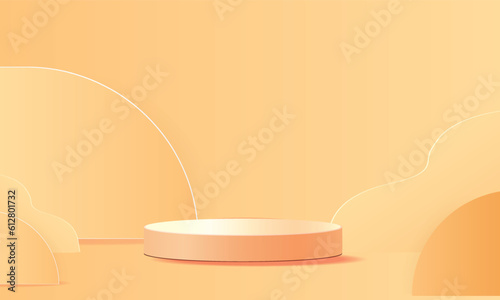 podium summer tropical minimal banner yellow product