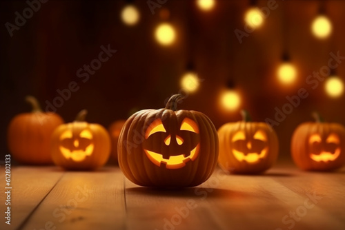 halloween pumpkin background © Panadda