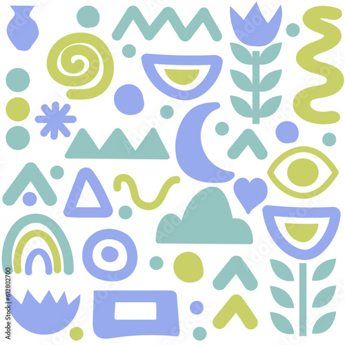 Seamless pattern abstract pieces modern vector