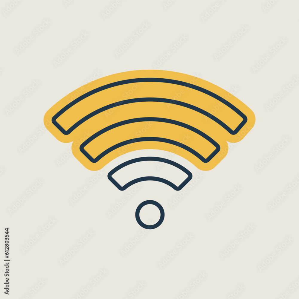 Wi Fi wireless network flat vector isolated icon Wi Fi wireless network flat vector isolated icon