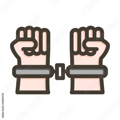 Arrested Criminal Icon Design