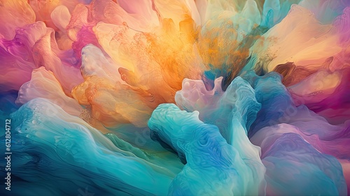 Wallpaper, Colorful abstract - Ethereal Aquatic Dreamscape: Abstract Underwater Ballet 