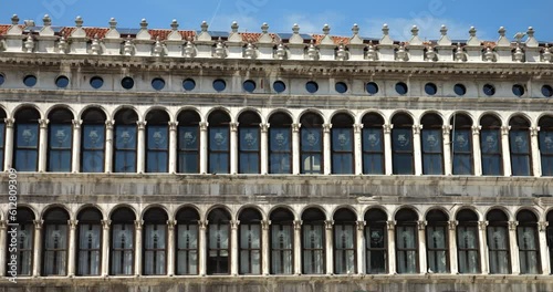 Procuratie Vecchie (Old Procuracies), one of three connected buildings (the Procuratie) along the perimeter of Saint Mark's Square in Venice, Italy. photo