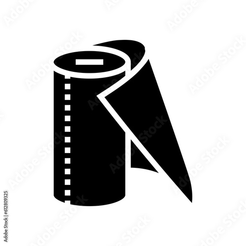 tissue roll paper towel glyph icon vector. tissue roll paper towel sign. isolated symbol illustration