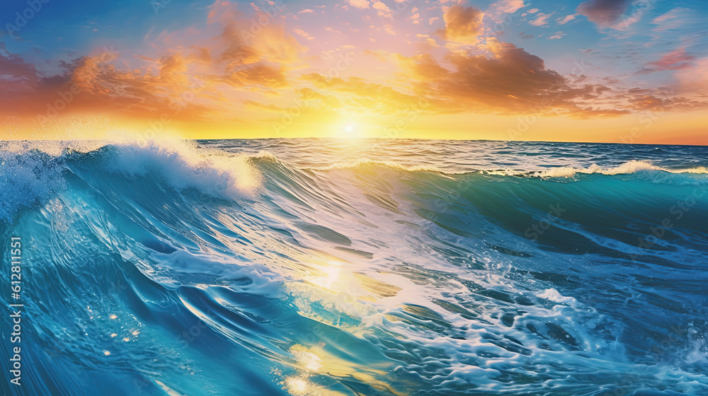 Fototapeta premium Aerial view of the ocean