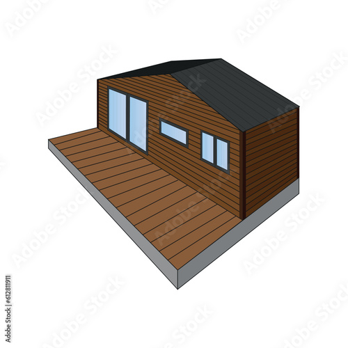 vacation tiny house vector illustration