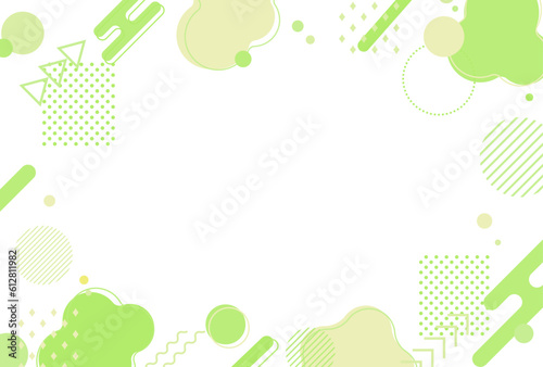 背景イラスト_メンフィス_黄緑