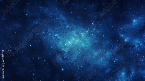 Blue starry sky with infinite space
