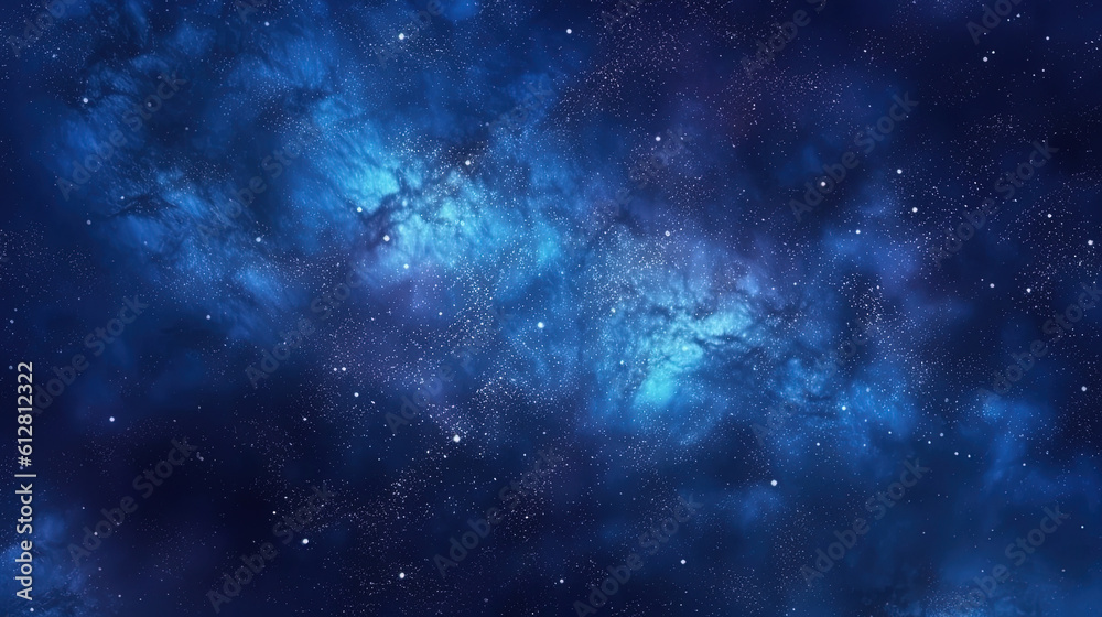 Obraz premium Blue starry sky with infinite space