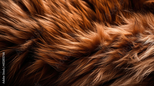 Close-up of fox fur on black background. Shallow depth of field