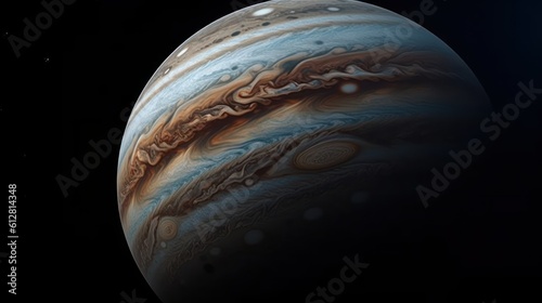 Jupiter. Solar System. Planets. Made With Generative AI.