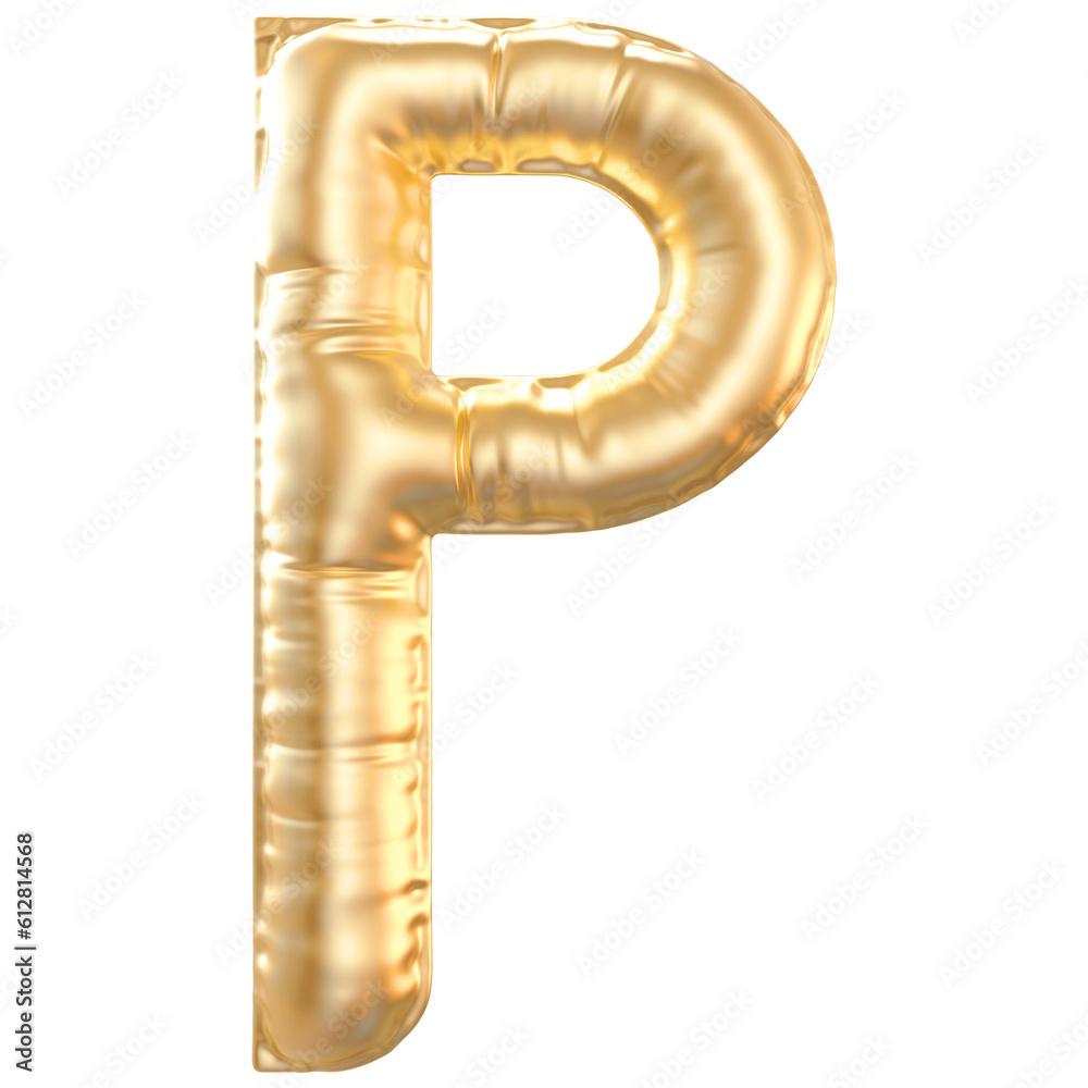 Balloon Letter P Gold