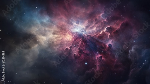 The Orion Nebula. Orion. Galaxy. Planets. Made With Generative AI.