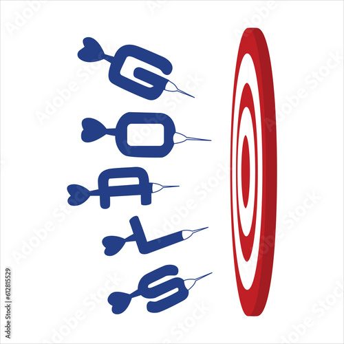 Goal Targeting Illustration Vector Driving Business Success through Strategic Aims photo