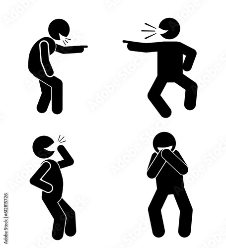 Laughing Stick Figure: A delightful, animated symbol of joy and humor.
