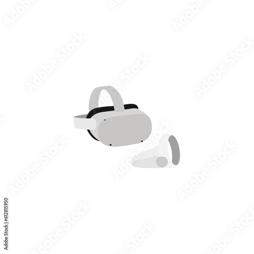 VR Concept Design of virtual reality technology, graphic of a teenage gamer, Vr headset illustration , VR Vector design. vector Metaverse color line vector set with VR, Virtual reality, Game,
