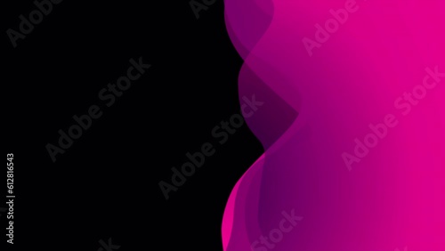 Pink wavy animated border with alpha channel and transparent. Motion graphic background