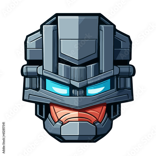 Valokuva Cybernetic Guardian: RoboCop - A Futuristic Illustration of a Mechanical White a