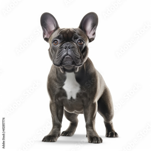 french bulldog isolated on a white background, ai generative