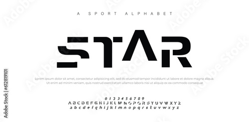 Sport Modern Alphabet Font. Typography urban style fonts for technology, digital, movie logo design. vector illustration.
