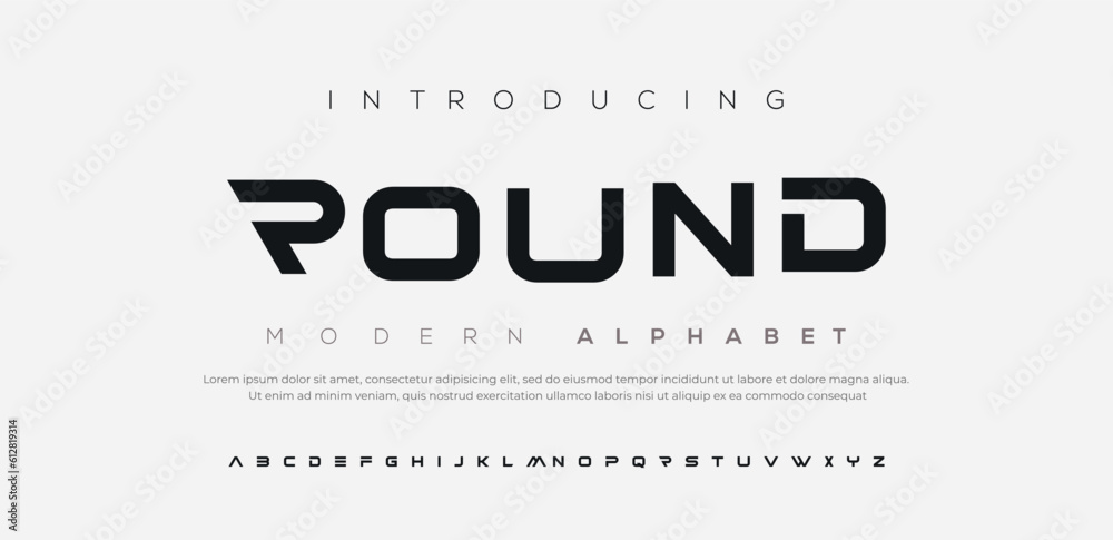 Modern Bold Font. Typography urban style alphabet fonts for fashion, sport, technology, digital, movie, logo design, vector illustration