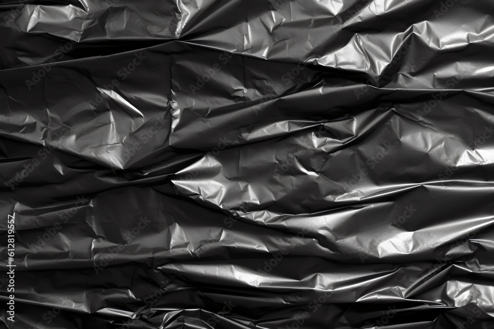 black plastic bag background texture made with generative ai