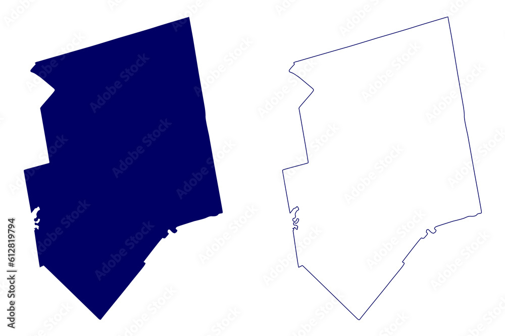 Dufferin County (Canada, Ontario Province, North America) map vector