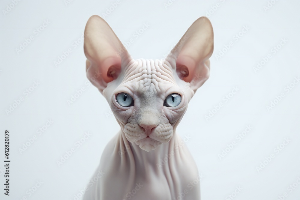 Sphynx cat on white background Generative AI