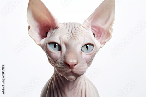 Sphynx cat on white background Generative AI