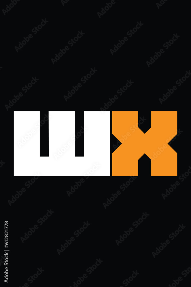WX letter logo WX letter logo