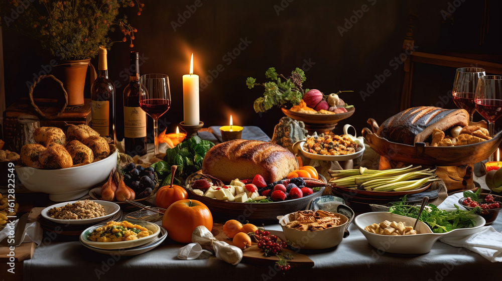 Thanksgiving holiday celebration food