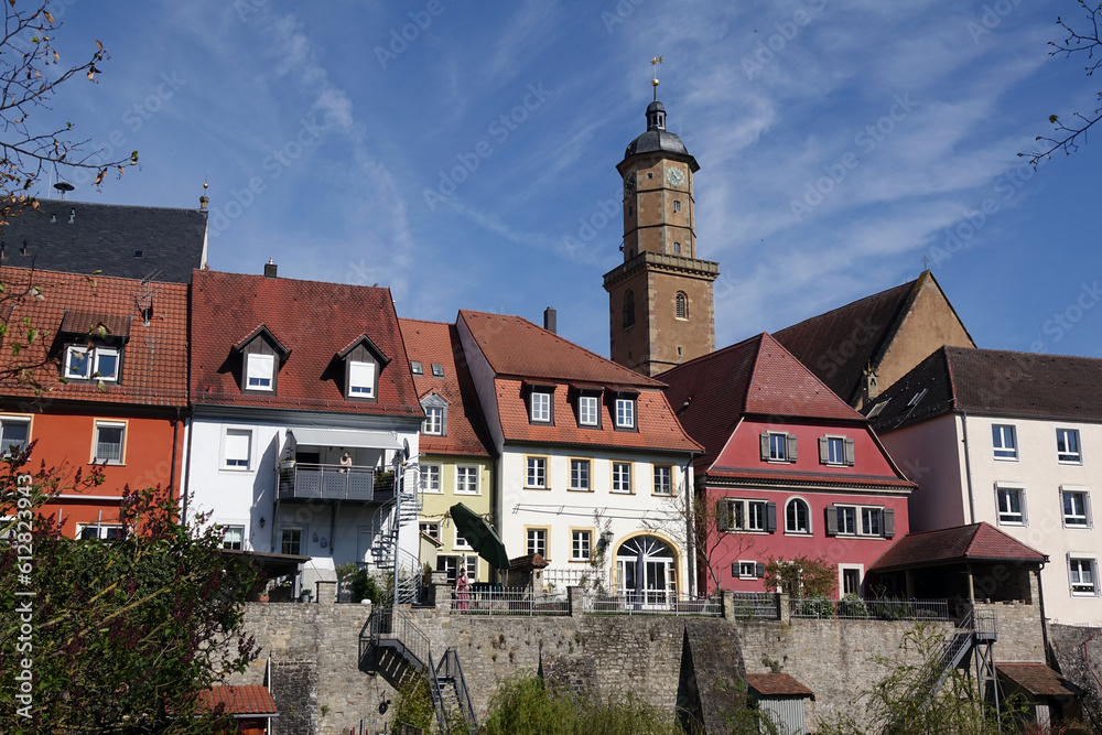 Fototapeta premium Altstadt und Kirche in Volkach