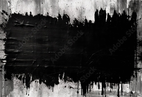 Layer of black and white paint on the wall, background texture