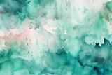 abstract turquoise watercolor background for the design of banners, cards, invitations. generated ai