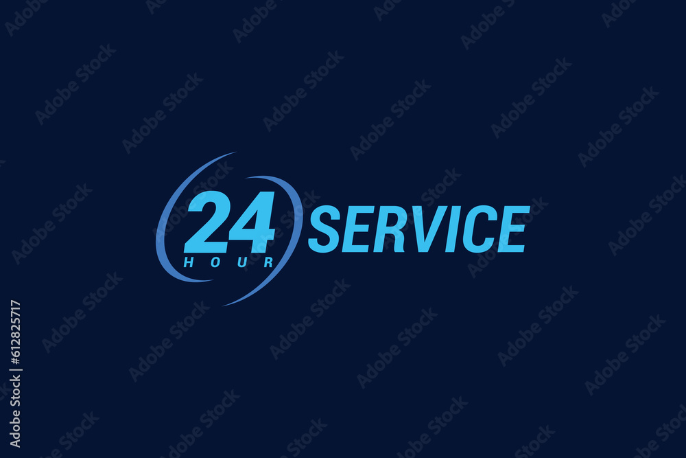 Fototapeta premium 24 Hour Service Element Design Template.