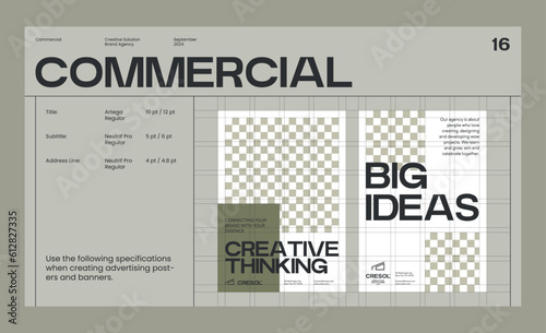 Brand identity guideline template to create visual identity of your company