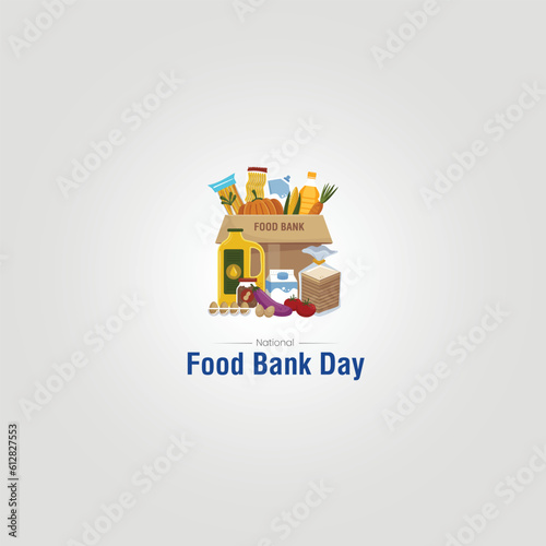 national food bank day. food bank vector illustration