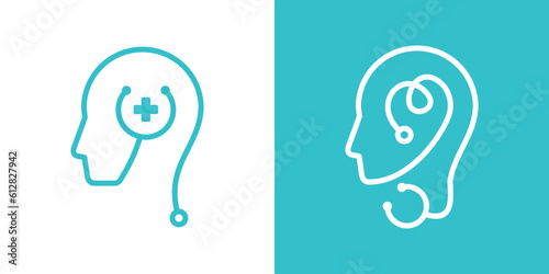 logo design minimalist element health mental icon vector illustration