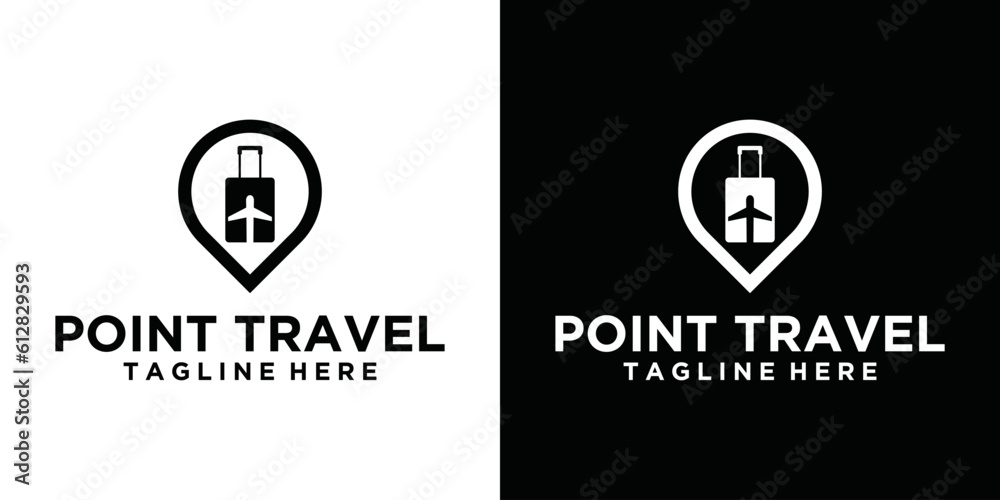Point Travel logo design template, vacation travel logo Point Travel logo design template, vacation travel logo