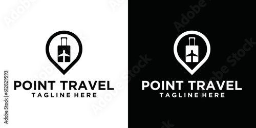 Point Travel logo design template, vacation travel logo