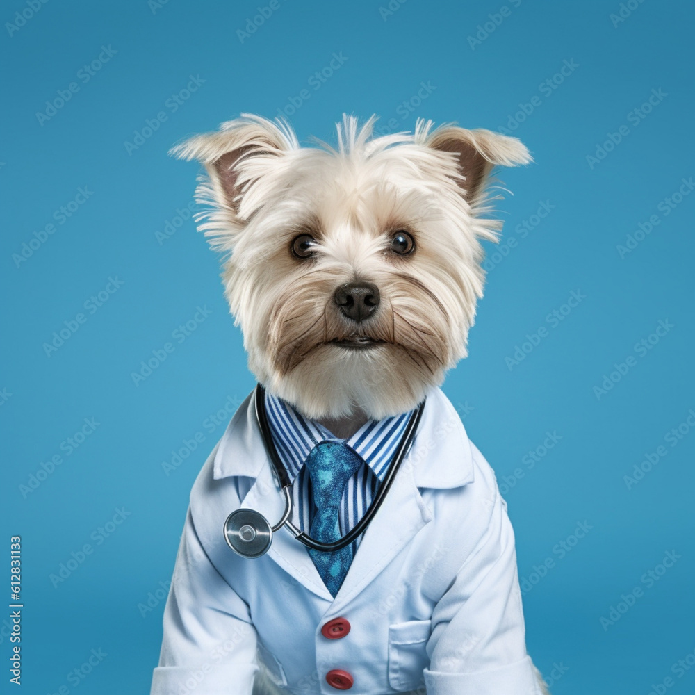 Doctor dog. Generative AI. Doctor dog. Generative AI.