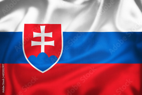 Obraz na płótnie Grunge 3D illustration of Slovakia flag w salonie