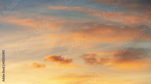 Fototapeta Naklejka Na Ścianę i Meble -  Clouds sky dawn, sunset. Everyone has once admired the beautiful red and orange colors of sunrise or sunset.